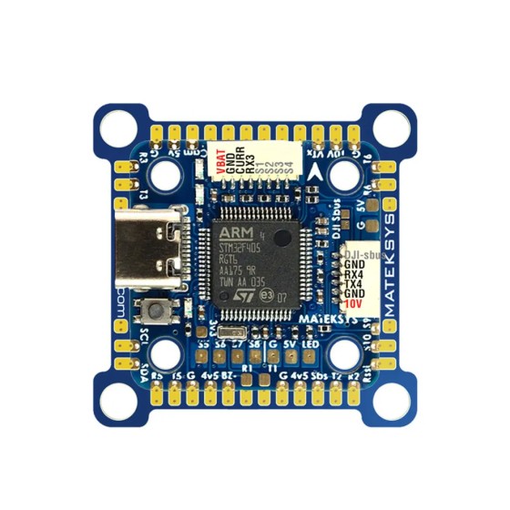Original Matek System F405-MINI TE Flight Controller Built-in STM32F405RGT6 ICM42605 W/OSD BEC 10V for RC Racing Drone VTX